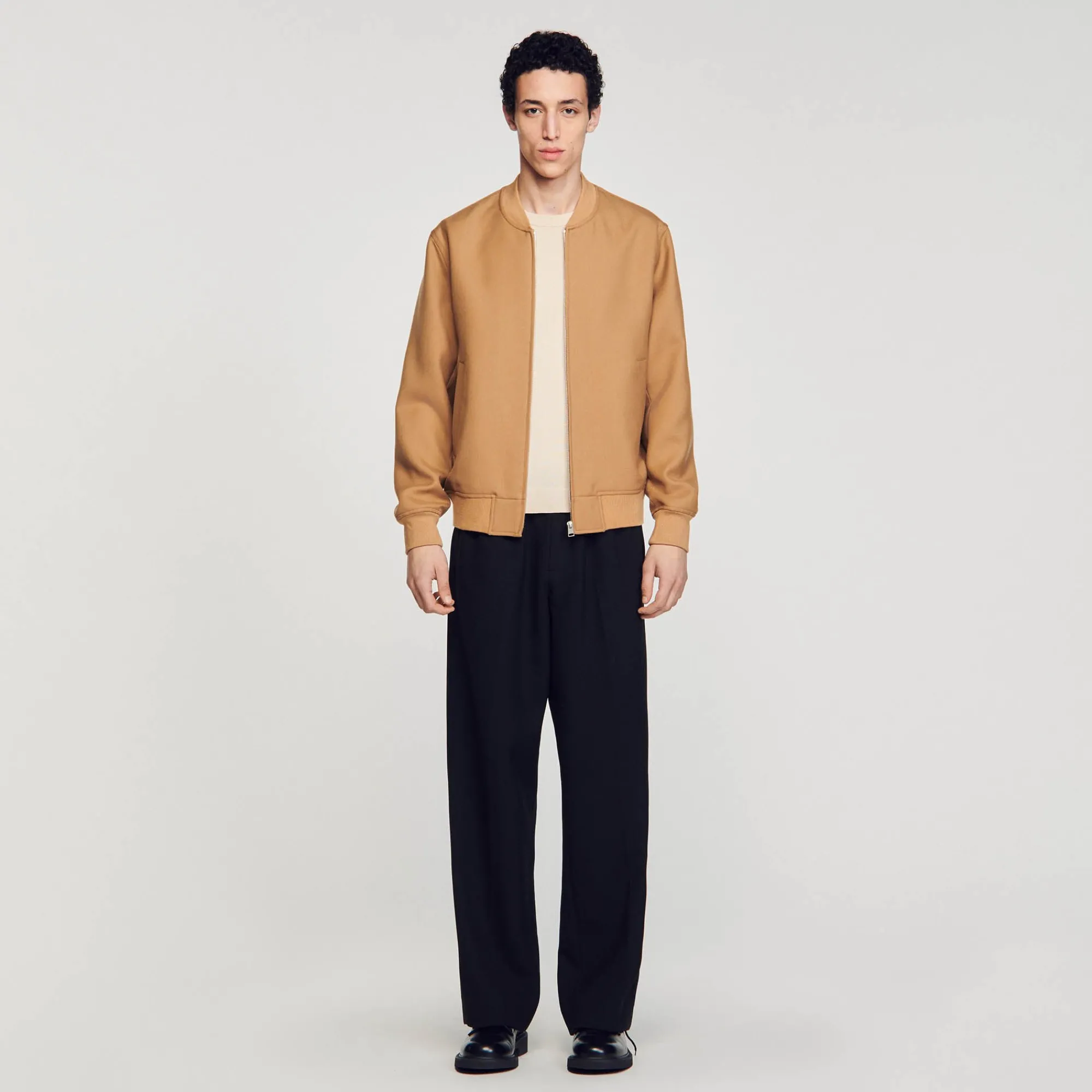 Manteaux & Blousons*SANDRO Teddy Zippé Camel