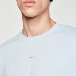 T-Shirts & Polos*SANDRO Tee-shirt à Manches Courtes Bleu Ciel