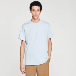 T-Shirts & Polos*SANDRO Tee-shirt à Manches Courtes Bleu Ciel