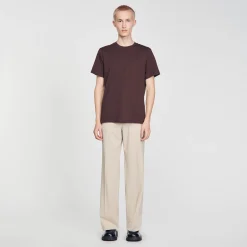 T-Shirts & Polos*SANDRO Tee-shirt à Manches Courtes Marron Foncé