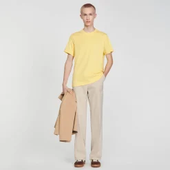 T-Shirts & Polos*SANDRO Tee-shirt à Manches Courtes Jaune citron