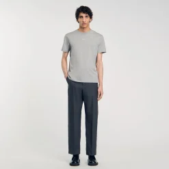 T-Shirts & Polos*SANDRO Tee-shirt à Manches Courtes gris chiné