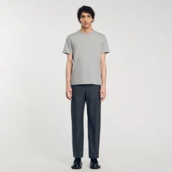 T-Shirts & Polos*SANDRO Tee-shirt à Manches Courtes gris chiné