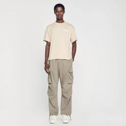 T-Shirts & Polos*SANDRO Tee-shirt En Coton Beige