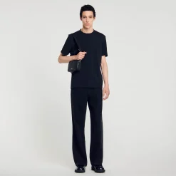 T-Shirts & Polos*SANDRO Tee-shirt En Coton Noir