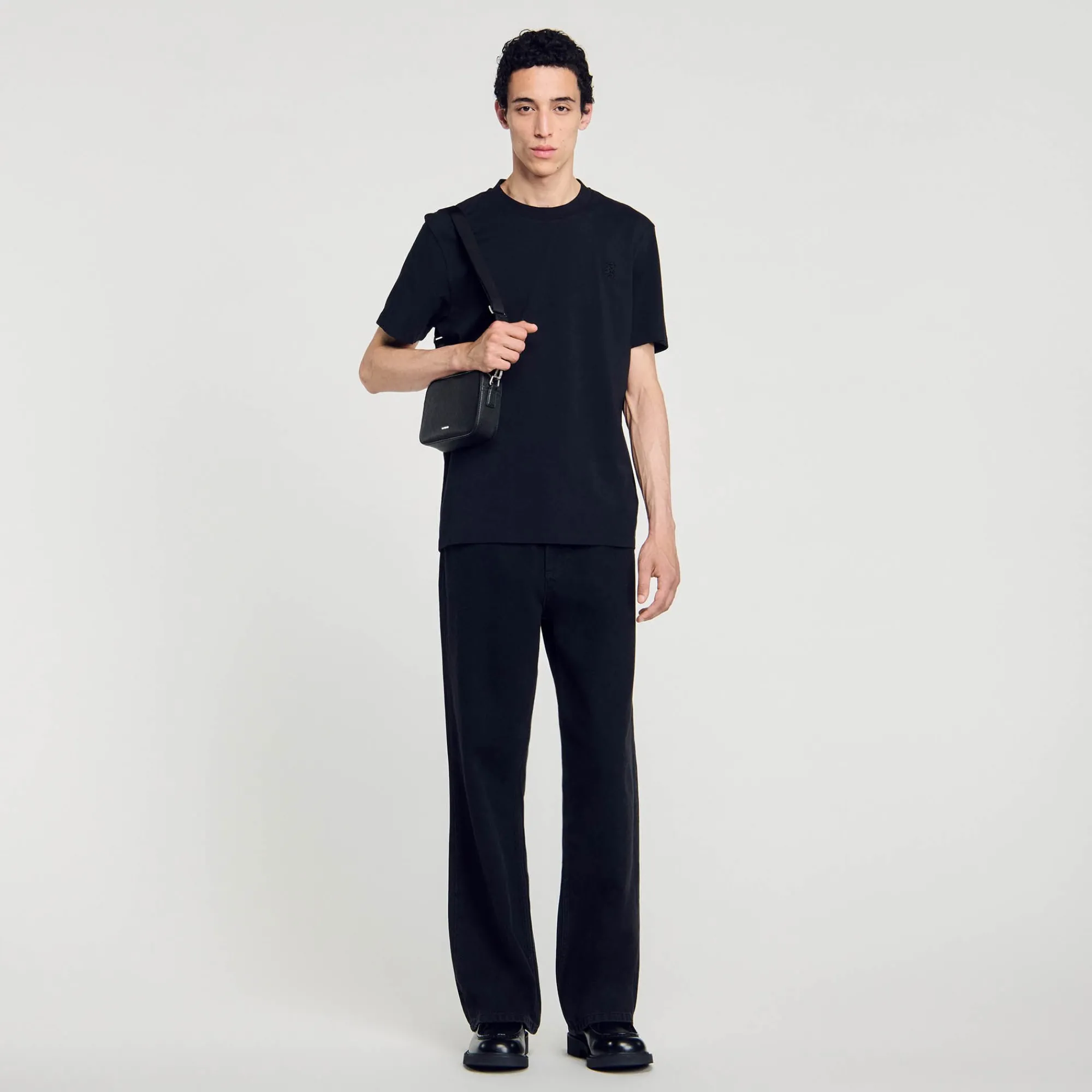 T-Shirts & Polos*SANDRO Tee-shirt En Coton Noir