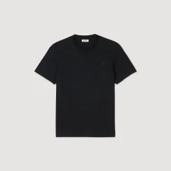 T-Shirts & Polos*SANDRO Tee-shirt En Coton Noir