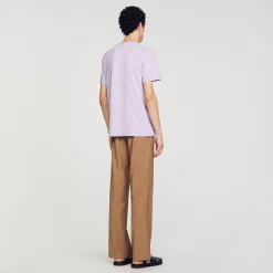 T-Shirts & Polos*SANDRO Tee-shirt En Coton Lavande