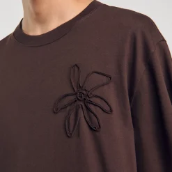 T-Shirts & Polos*SANDRO Tee-shirt Oversize Fleur Chocolat