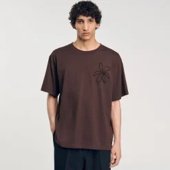 T-Shirts & Polos*SANDRO Tee-shirt Oversize Fleur Chocolat