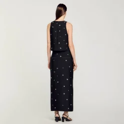 Ensembles|Tops & Chemises*SANDRO Top à Strass Noir