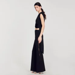 Ensembles|Tops & Chemises*SANDRO Top Court à Pans Asymétriques Noir