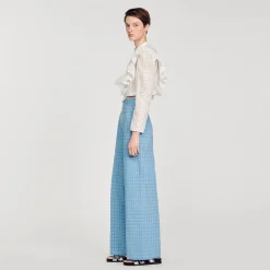 Tops & Chemises*SANDRO Top Court En Broderie Anglaise blanc