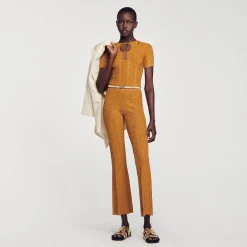 Ensembles|Pulls & Cardigans*SANDRO Top En Maille Scintillante Ambre