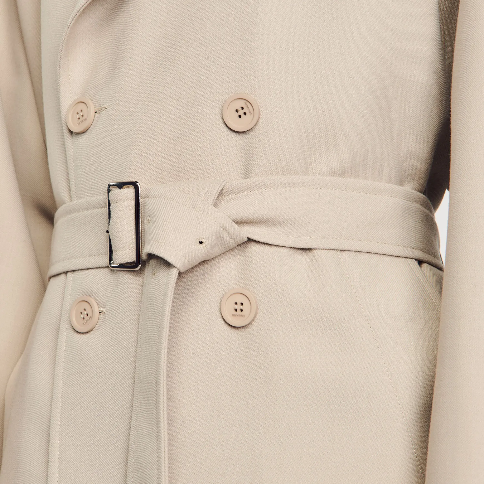 Manteaux & Blousons*SANDRO Trench Long Ficelle