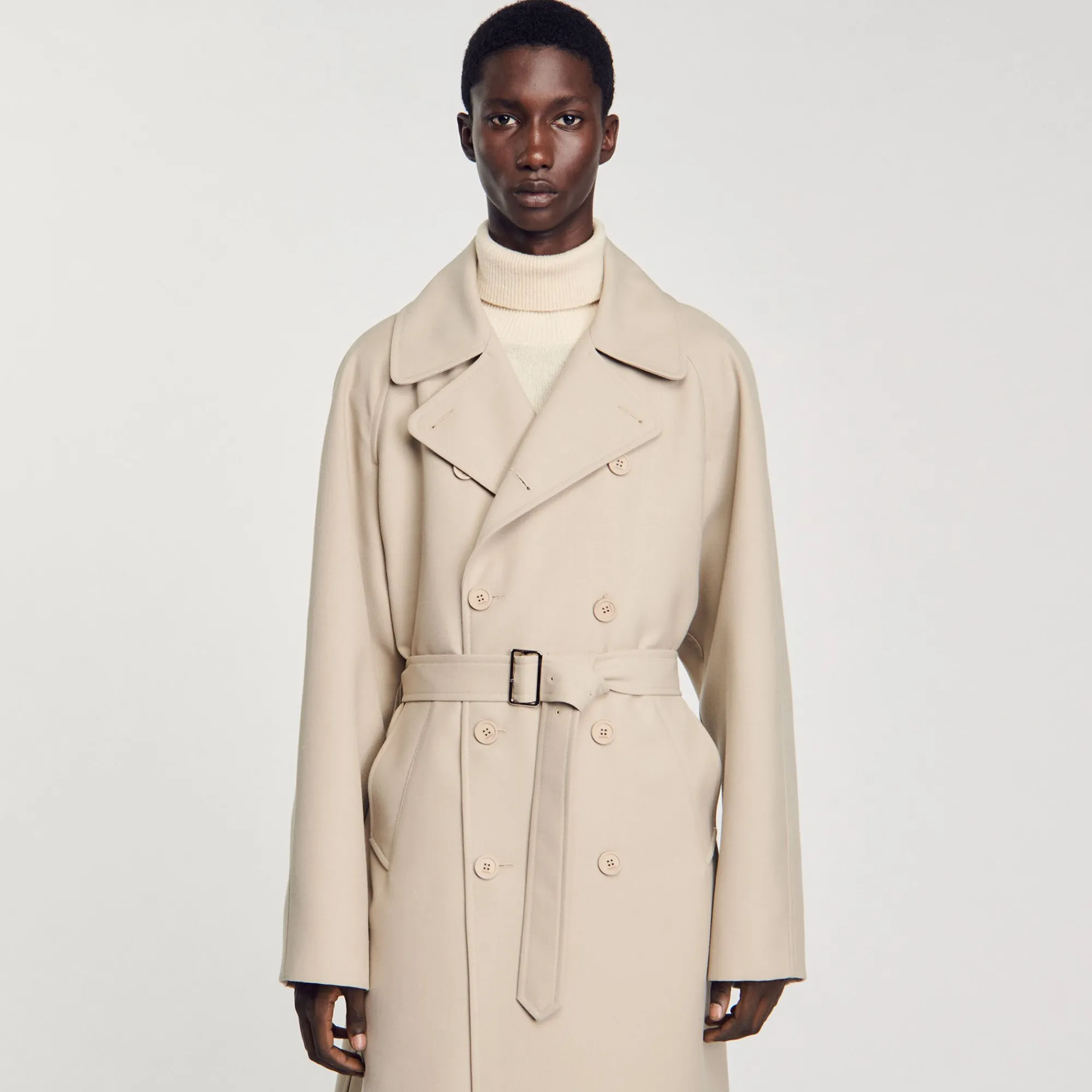 Manteaux & Blousons*SANDRO Trench Long Ficelle