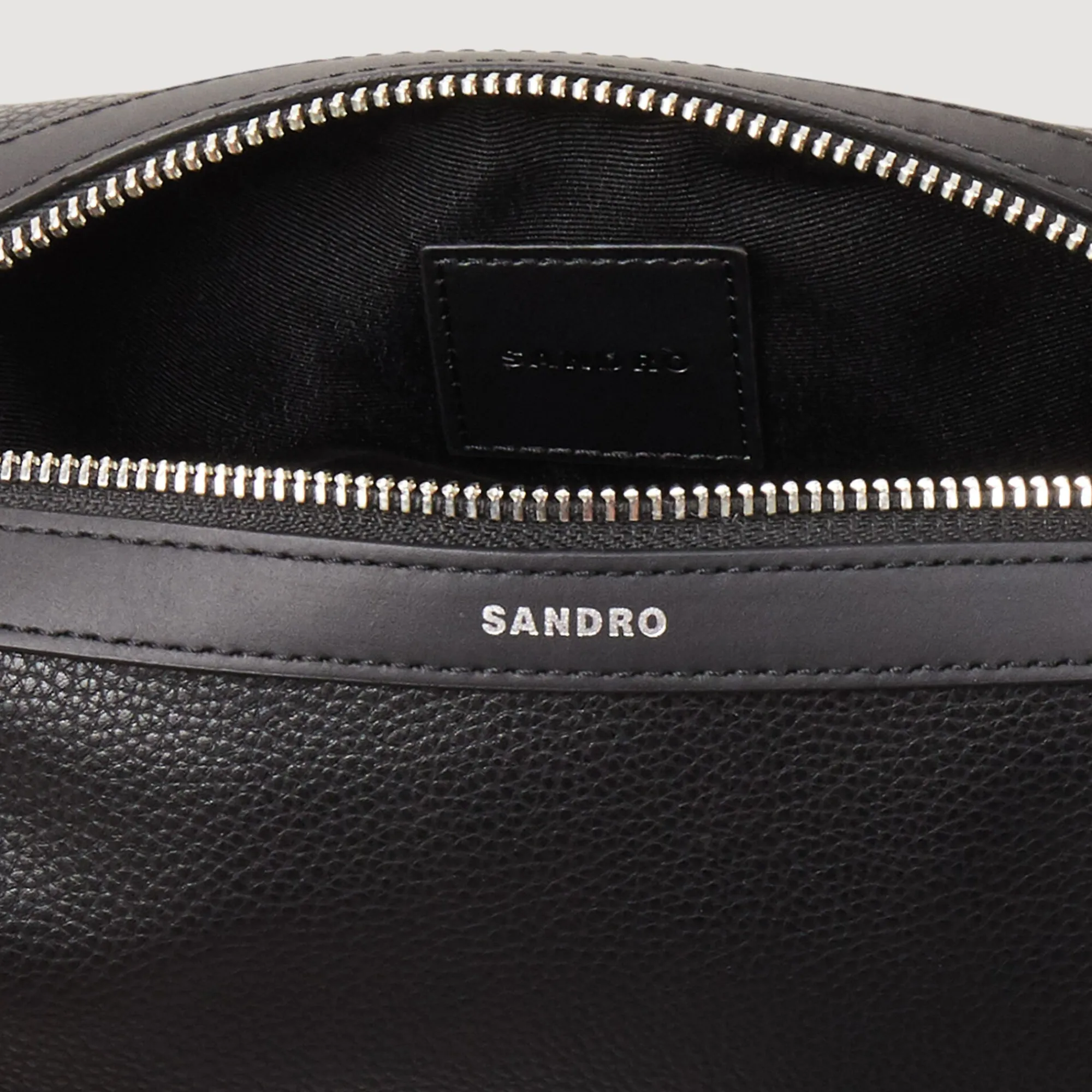 Sacs Business*SANDRO Trousse De Toilette En Toile Enduite
