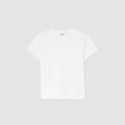 T-Shirts*SANDRO T-shirt Double S blanc