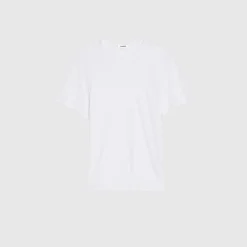 T-Shirts & Polos*SANDRO T-shirt En Lin Certifié blanc