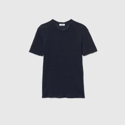 T-Shirts & Polos*SANDRO T-shirt En Lin Certifié Marine