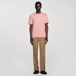 T-Shirts & Polos*SANDRO T-shirt En Lin Certifié Saumon