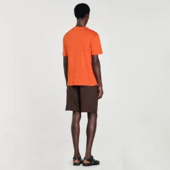 T-Shirts & Polos*SANDRO T-shirt En Lin Certifié Terracota