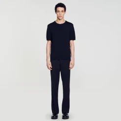 T-Shirts & Polos|Pulls & Gilets*SANDRO T-shirt En Maille Noir