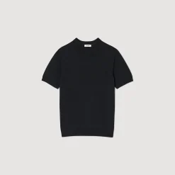 T-Shirts & Polos|Pulls & Gilets*SANDRO T-shirt En Maille Noir