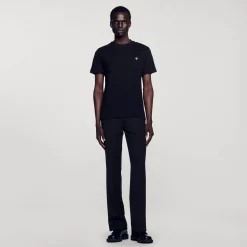 T-Shirts & Polos*SANDRO T-shirt Patch Square Cross Noir