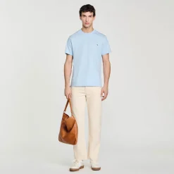 T-Shirts & Polos*SANDRO T-shirt Patch Square Cross Bleu Ciel