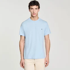 T-Shirts & Polos*SANDRO T-shirt Patch Square Cross Bleu Ciel