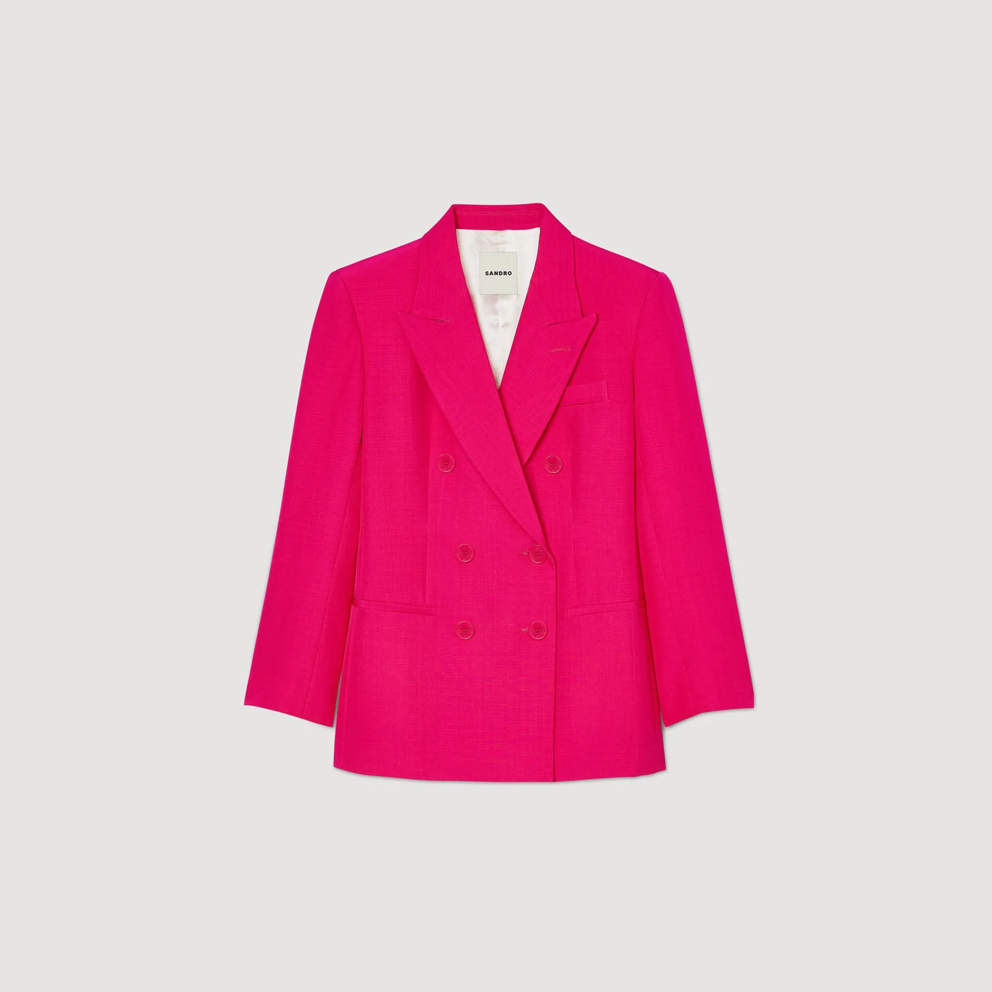 Costumes|Blousons & Vestes*SANDRO Veste à Boutonnage Croisé Fushia