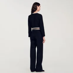 Ensembles|Blousons & Vestes*SANDRO Veste Courte En Tweed Noir