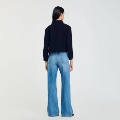 Blousons & Vestes*SANDRO Veste Courte En Tweed Noir