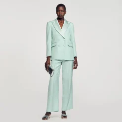 Costumes|Blousons & Vestes*SANDRO Veste De Costume Vert D'Eau