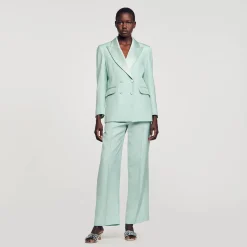 Costumes|Blousons & Vestes*SANDRO Veste De Costume Vert D'Eau