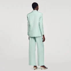 Costumes|Blousons & Vestes*SANDRO Veste De Costume Vert D'Eau