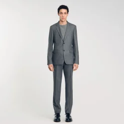 Costumes & Smokings|Vestes*SANDRO Veste De Costume Gris
