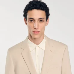 Costumes & Smokings|Vestes*SANDRO Veste De Costume Beige Clair