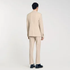 Costumes & Smokings|Vestes*SANDRO Veste De Costume Beige Clair