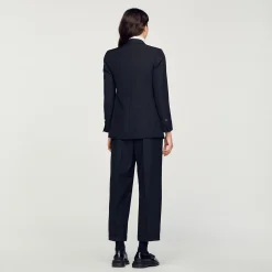 Manteaux|Costumes*SANDRO Veste De Costume à Double Boutonnage Noir