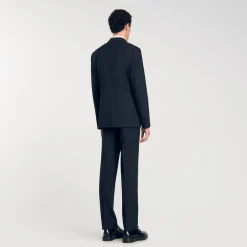 Costumes & Smokings|Vestes*SANDRO Veste De Costume à Rayures Noir