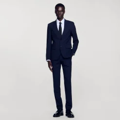 Costumes & Smokings|Vestes*SANDRO Veste De Costume Classique En Laine Marine