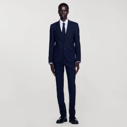 Costumes & Smokings|Vestes*SANDRO Veste De Costume Classique En Laine Marine