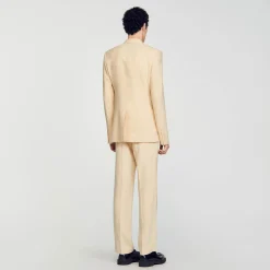 Costumes & Smokings|Vestes*SANDRO Veste De Costume Croisée Beige