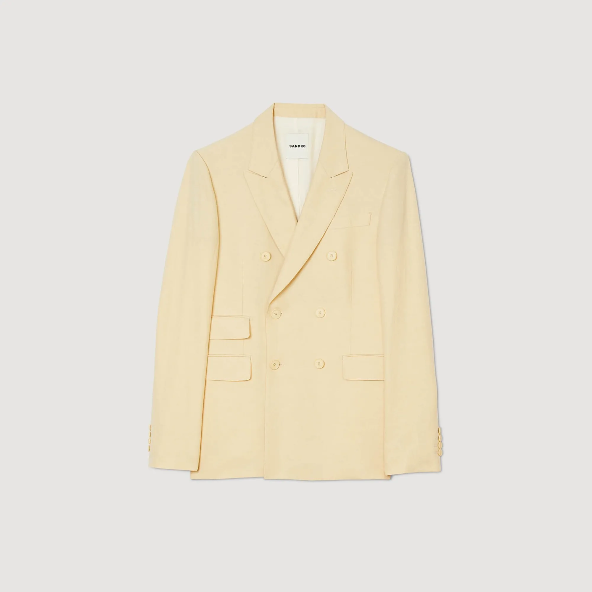 Costumes & Smokings|Vestes*SANDRO Veste De Costume Croisée Beige
