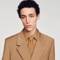 Vestes|Costumes & Smokings*SANDRO Veste De Costume Croisée Camel