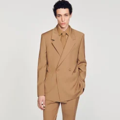 Vestes|Costumes & Smokings*SANDRO Veste De Costume Croisée Camel