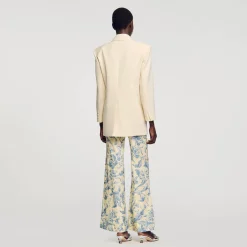 Blousons & Vestes*SANDRO Veste De Costume Double Boutonnage Ecru