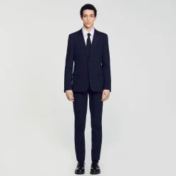 Costumes & Smokings|Vestes*SANDRO Veste De Costume En Jersey Marine
